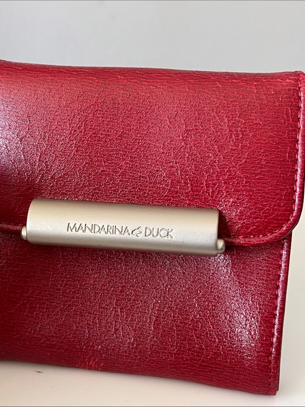 Mandarina Duck Hera Leather Card Holder Small Wallet Italy